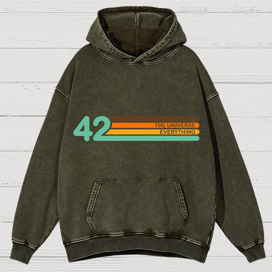 42  Life The Universe And Everything Vintage Distressed Hoodie