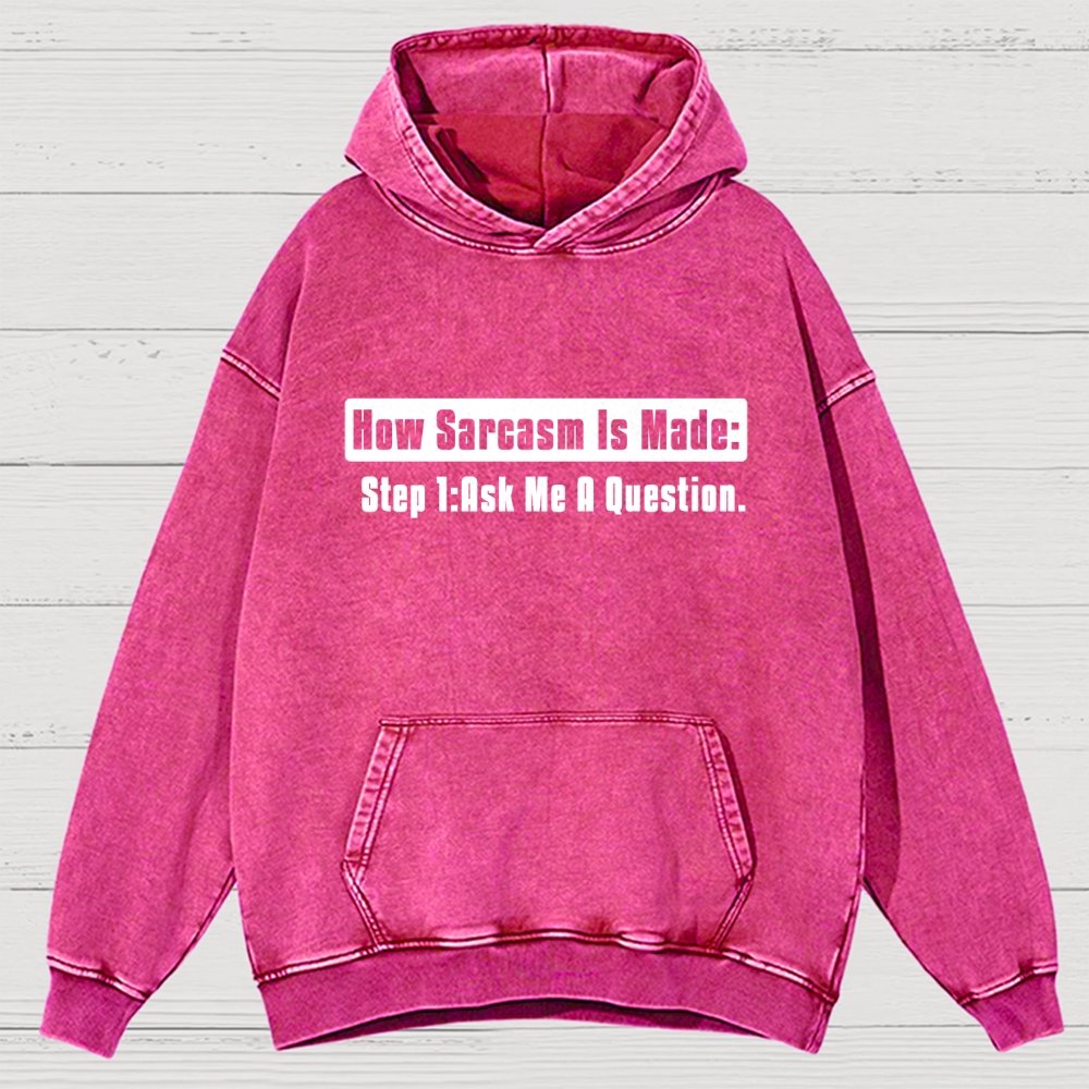 Step 2 Sarcasm Vintage Distressed Hoodie