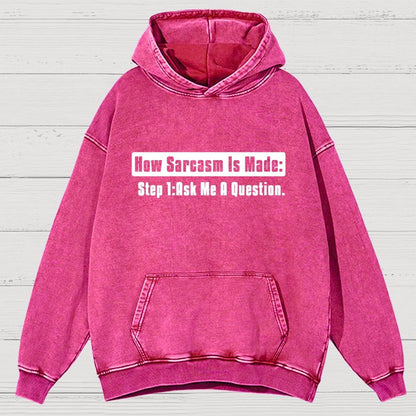 Step 2 Sarcasm Vintage Distressed Hoodie
