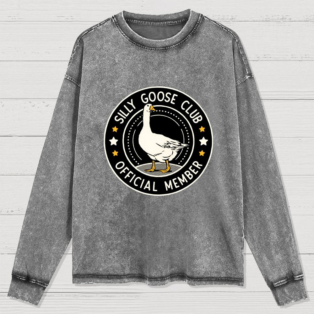 Silly Goose Club - Oficial Member Washed Long Sleeve Tee