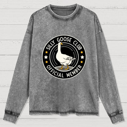 Silly Goose Club - Oficial Member Washed Long Sleeve Tee