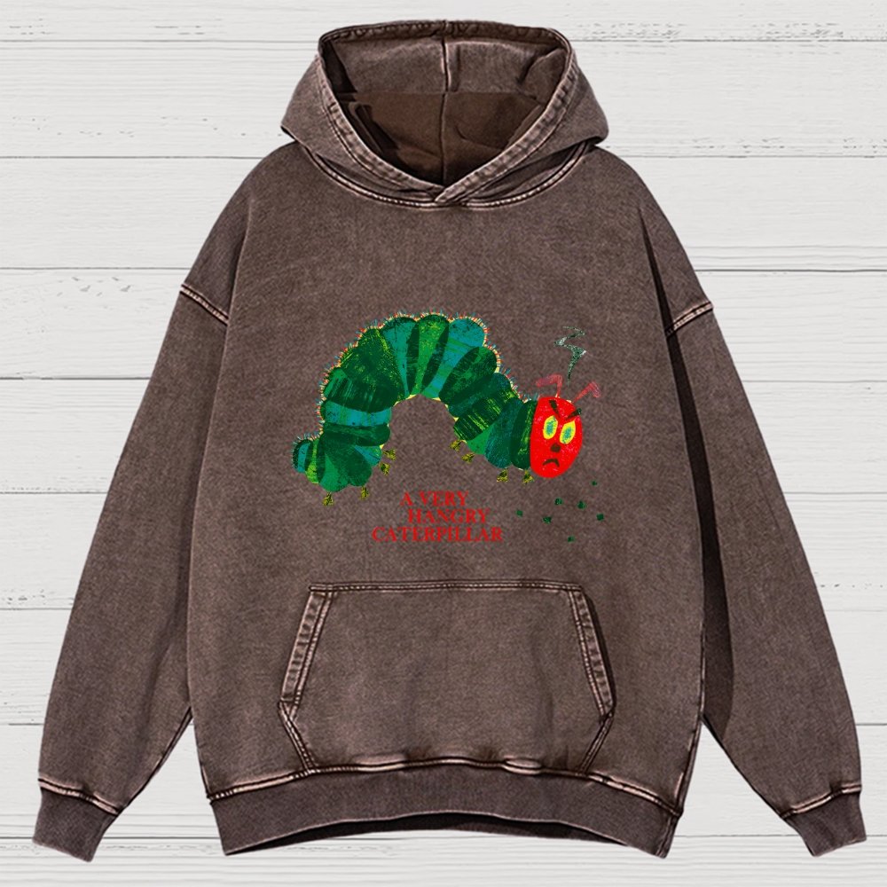 A Very Hangry Caterpillar Vintage Distressed Hoodie