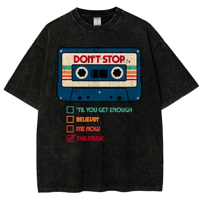 Dont Stop The Music Vintage Distressed T-shirt