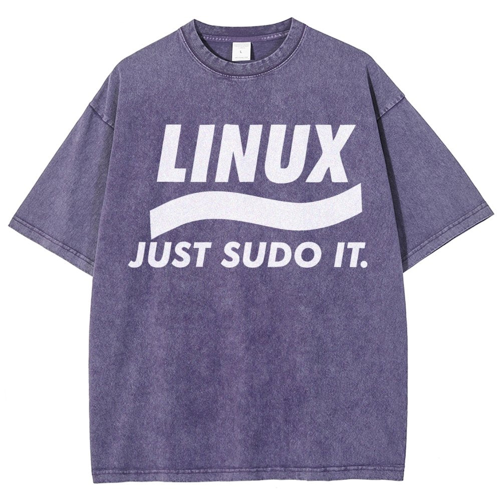 Linux Just Sudo It Vintage Distressed T-shirt
