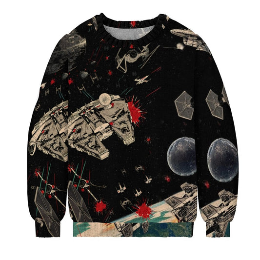 Print Crew Neck Sweater