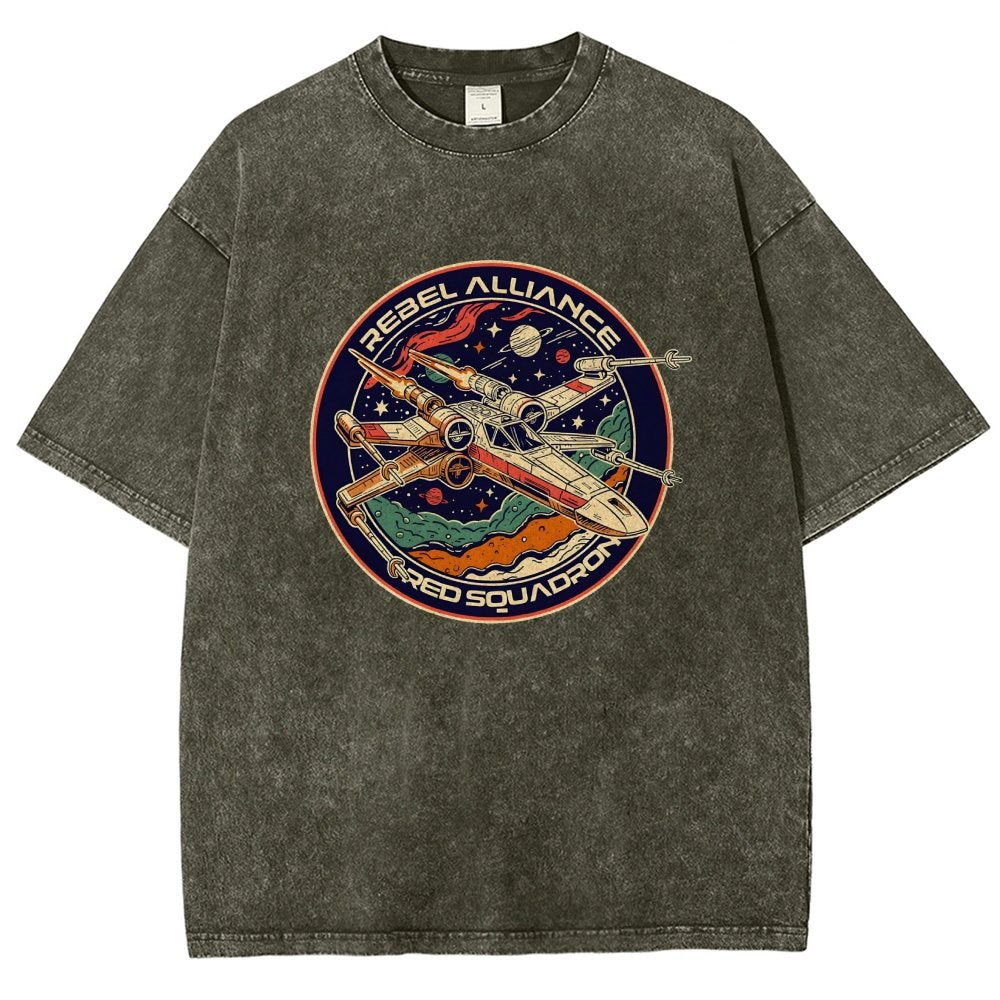 Squadron Patch Vintage Distressed T-shirt