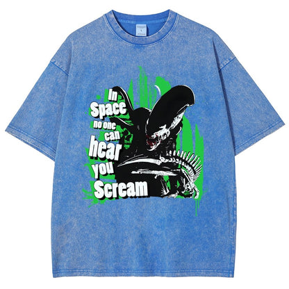 In Space No One Can Hear You Scream Vintage Distressed T-shirt