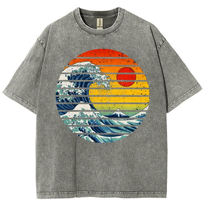 Freak Wave Vintage Distressed T-shirt