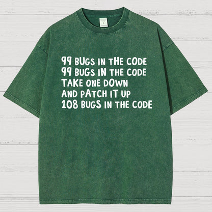 99 Bugs In The Code Vintage Distressed T-shirt