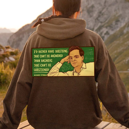 Feynman Science Printed Back Cotton Hoodie