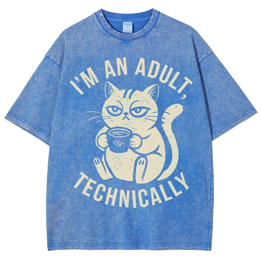 I'm An Adult Technically Vintage Distressed T-shirt