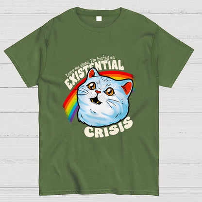 Existential Crisis Cat Geek T-Shirt