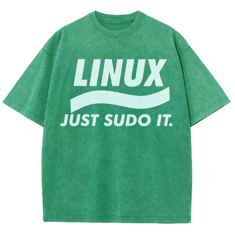 Linux Just Sudo It Vintage Distressed T-shirt