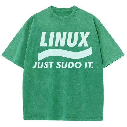 Linux Just Sudo It Vintage Distressed T-shirt