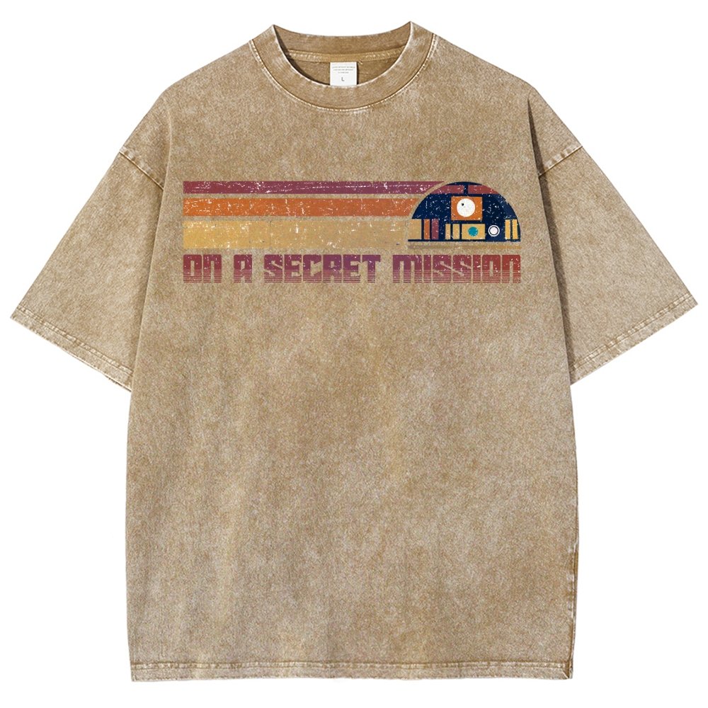 On A Secret Mission Vintage Distressed T-shirt