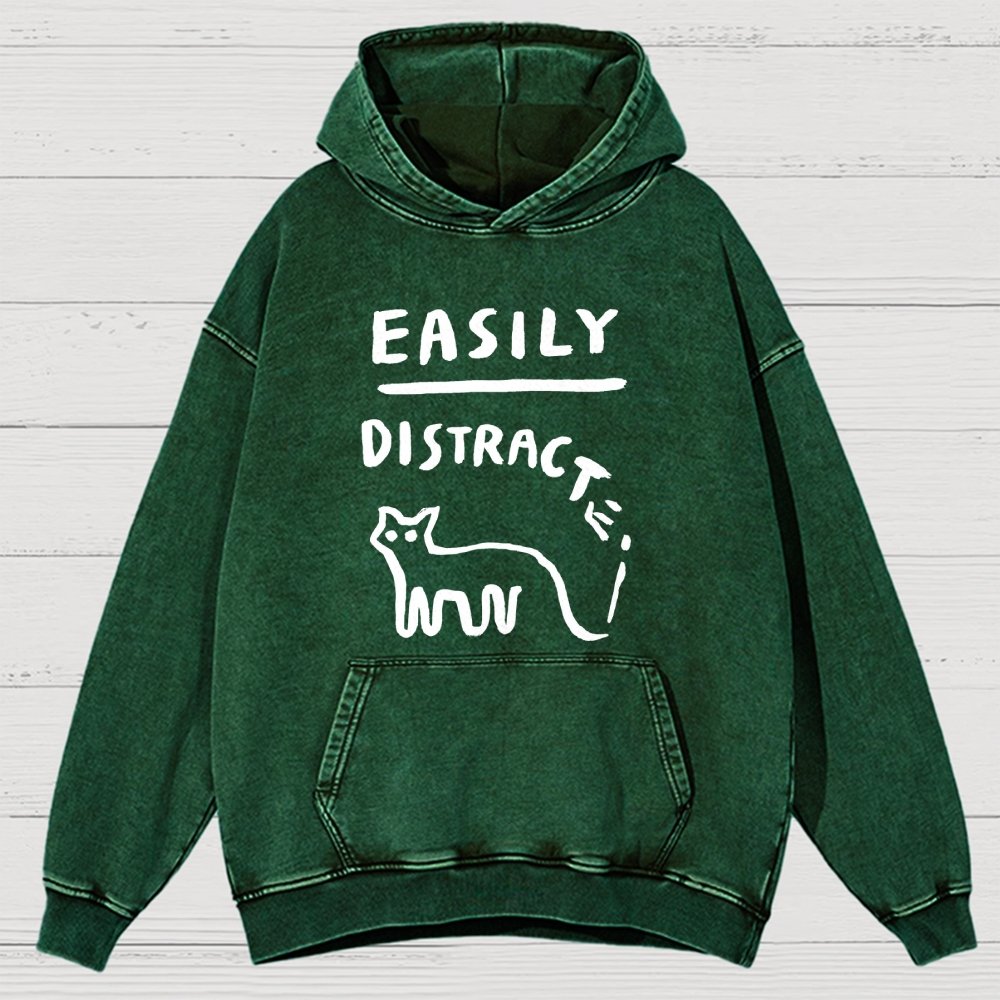 Easily Distrac Vintage Distressed Hoodie