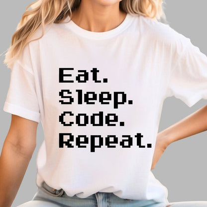 Eat Sleep Code Repeat Geek T-Shirt