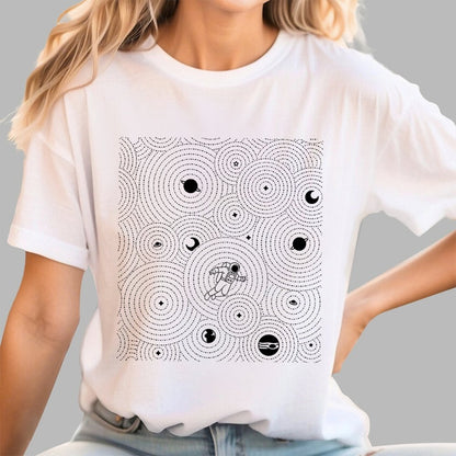Zen Garden Astronaut Pattern Geek T-Shirt