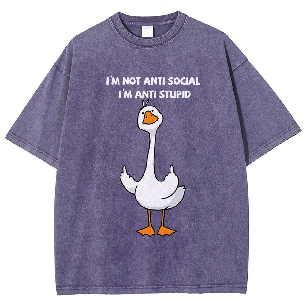 I Am Not Antisocial I’M Antistupid Vintage Distressed T-shirt