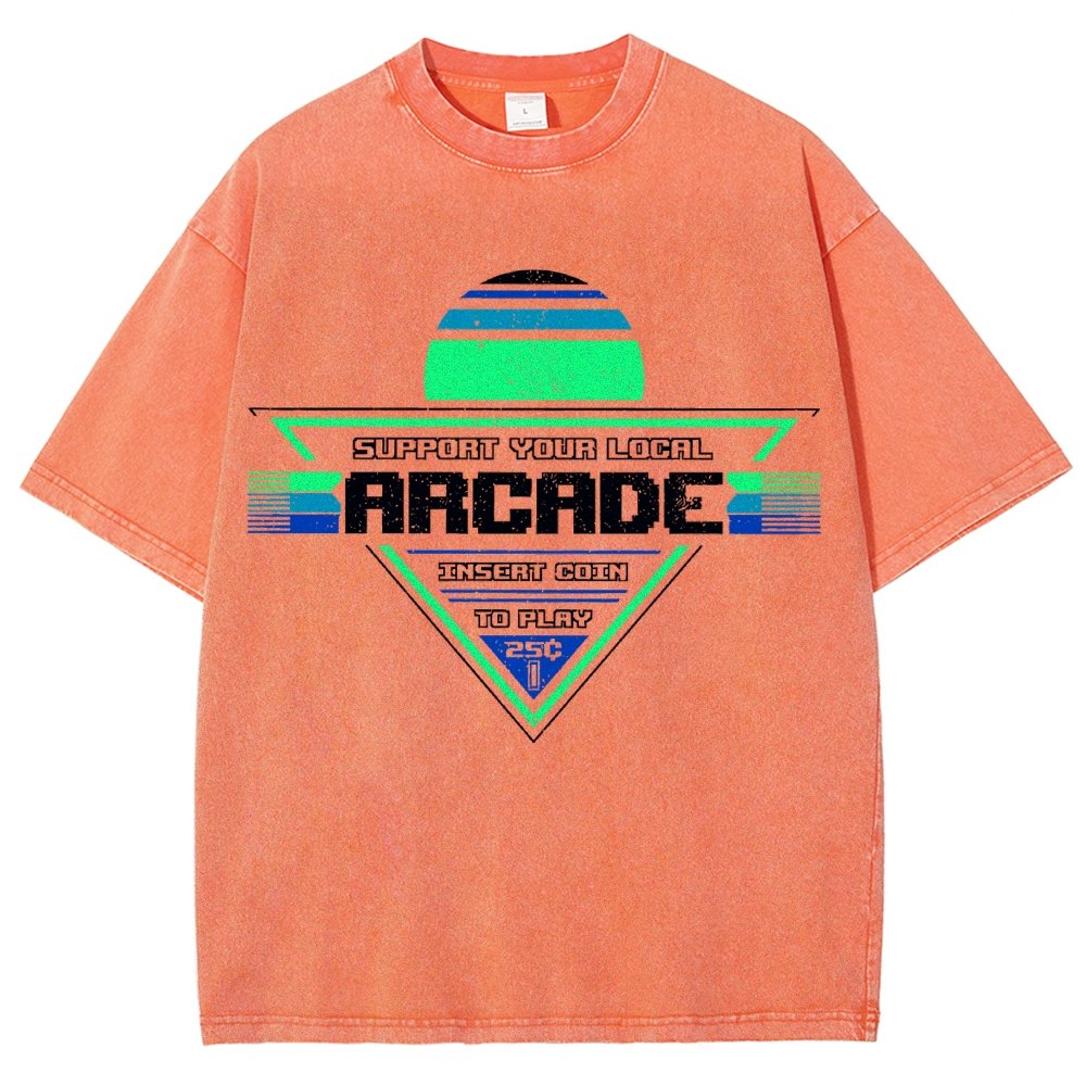 Support Your Local Arcade Vintage Distressed T-shirt