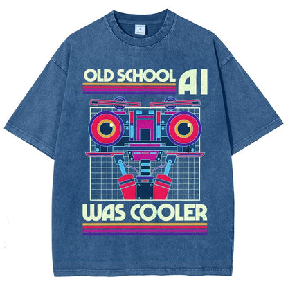 Old School AI Was Cooler Vintage Distressed T-shirt