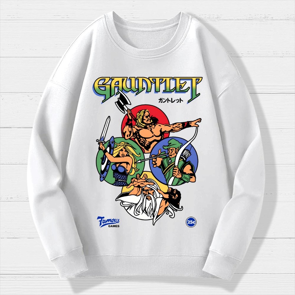 Gauntlet Retro Vintage Arcade Gaming Geek Cotton Sweatshirt