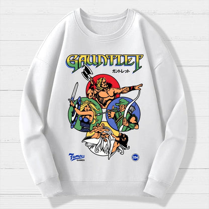 Gauntlet Retro Vintage Arcade Gaming Geek Cotton Sweatshirt