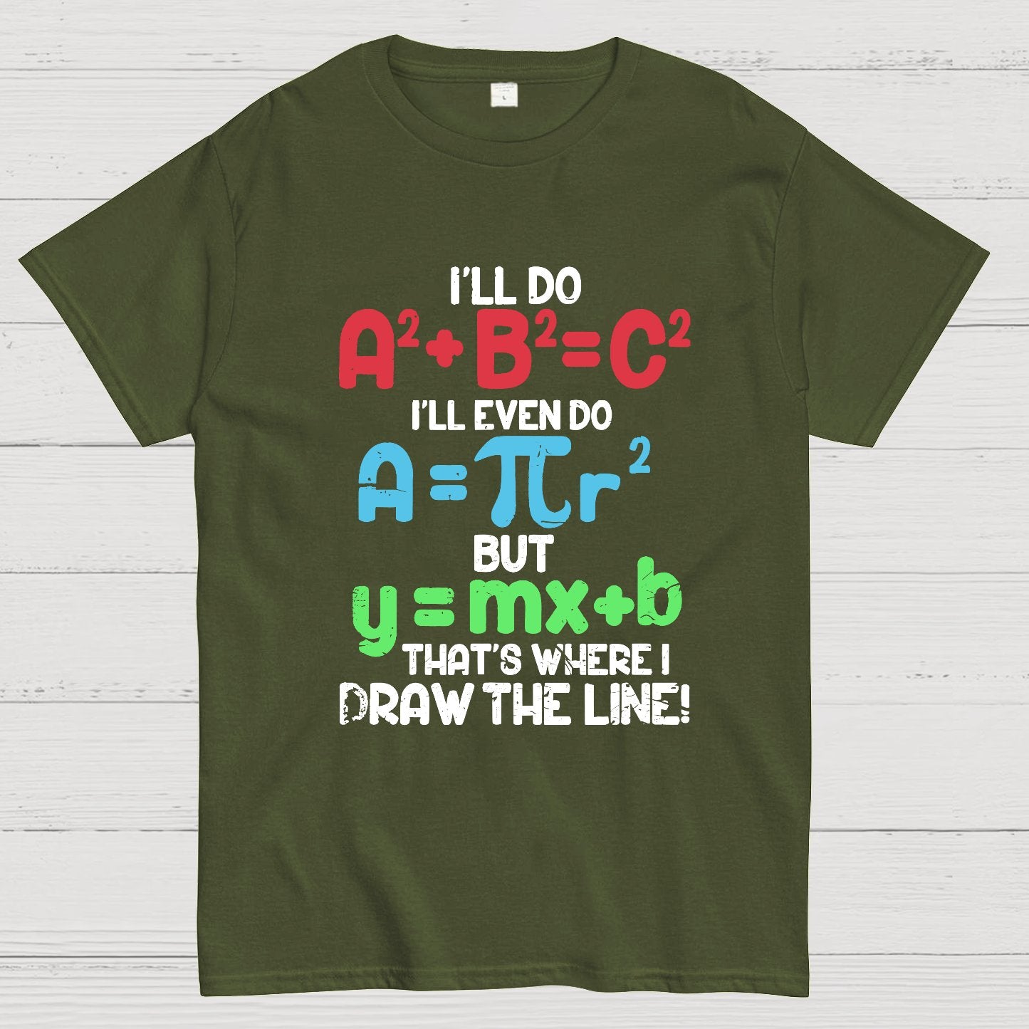 I'll Do A2 + B2 = C2 That's Where I Draw The Line Math Geeky T-Shirt