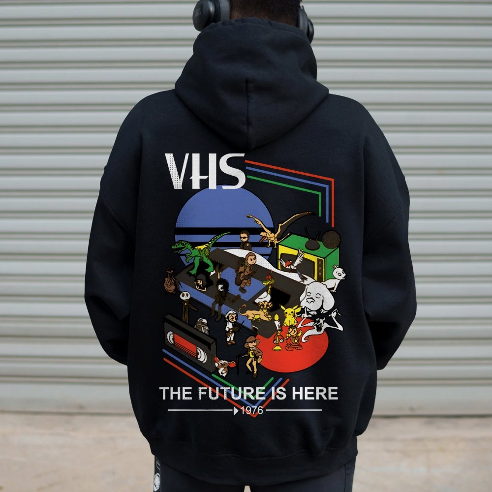 The Future Is Here Printed Back Unisex Cotton Hoodie