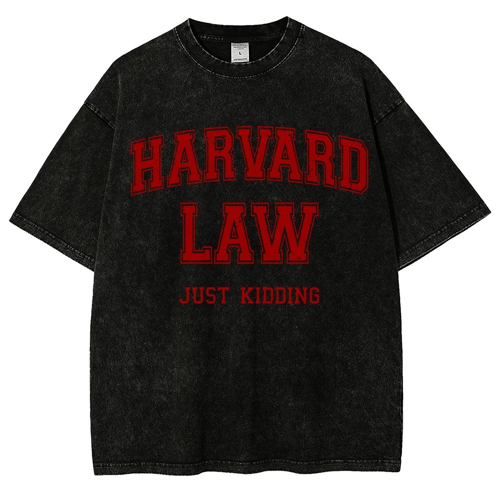 Harvard Law (Just Kidding)  Vintage Distressed T-shirt