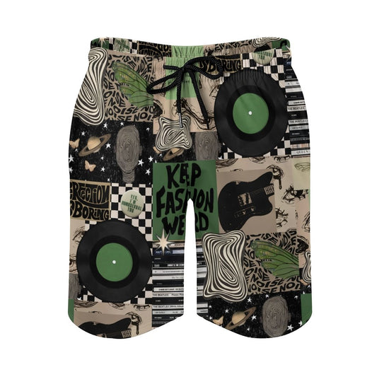 Vintage Record Art Geek Shorts