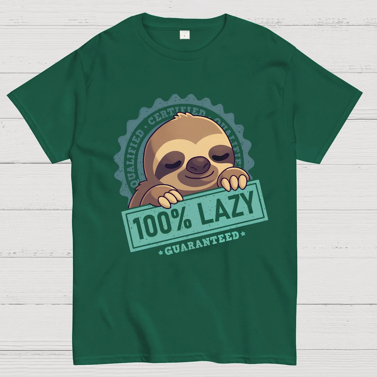 100% Lazy Sloth Geek T-Shirt