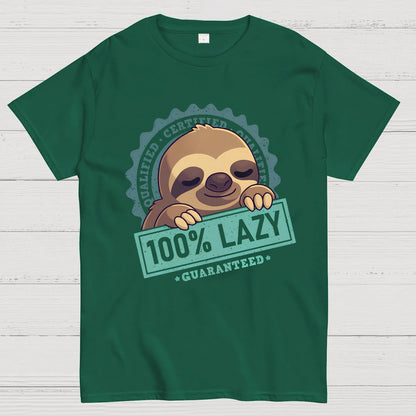 100% Lazy Sloth Geek T-Shirt