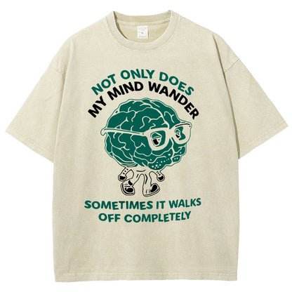 My Mind Wanders Vintage Distressed T-shirt