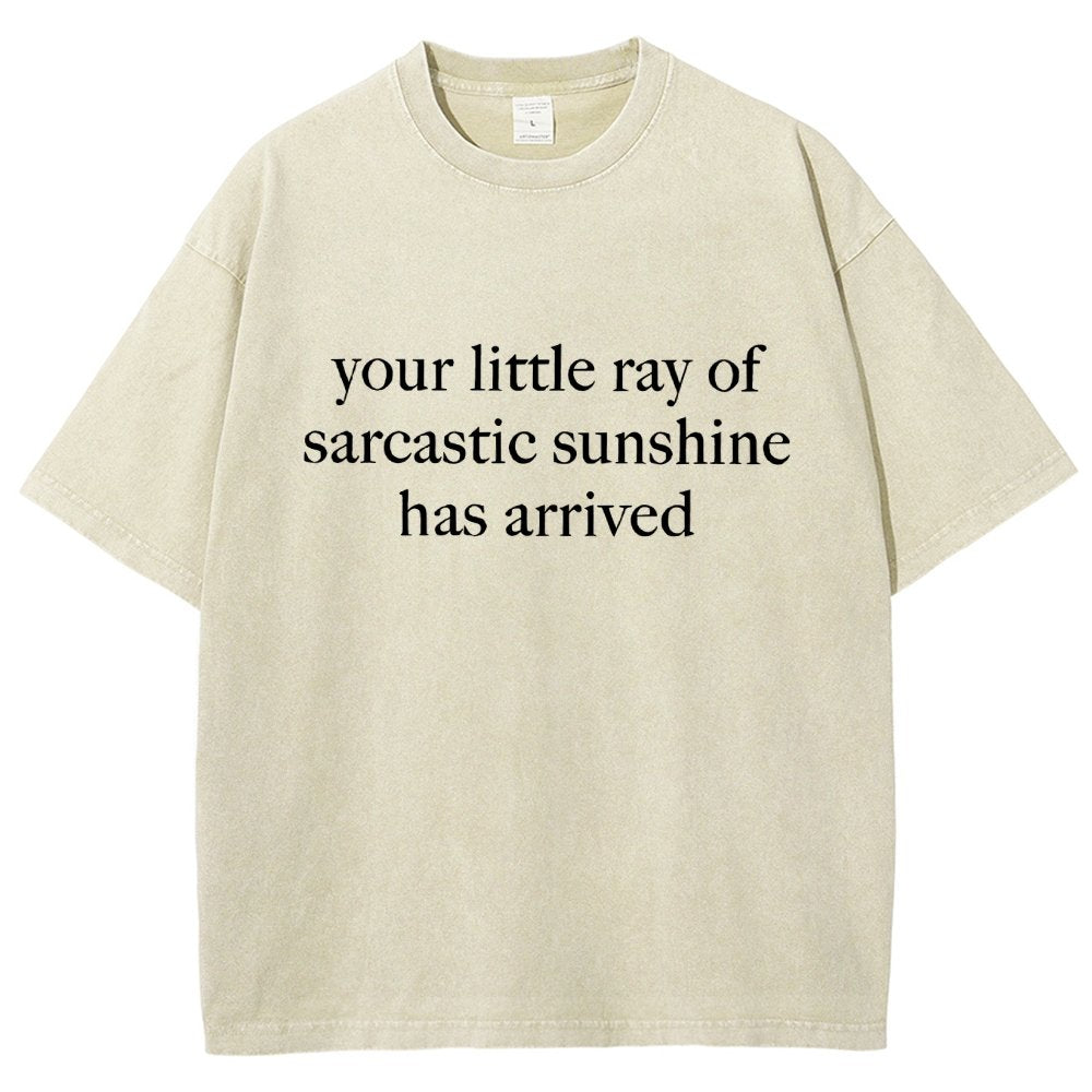 Your Little Ray of Sarcastic Sunshine Has Arrived Vintage Distressed T-shirt