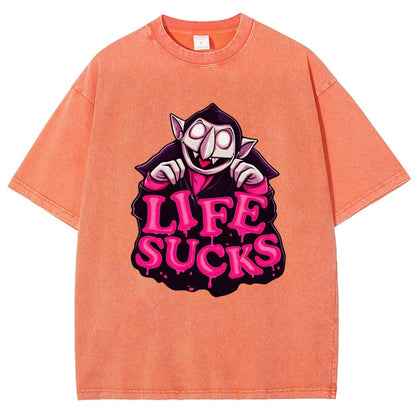 Life Sucks  Vintage Distressed T-shirt
