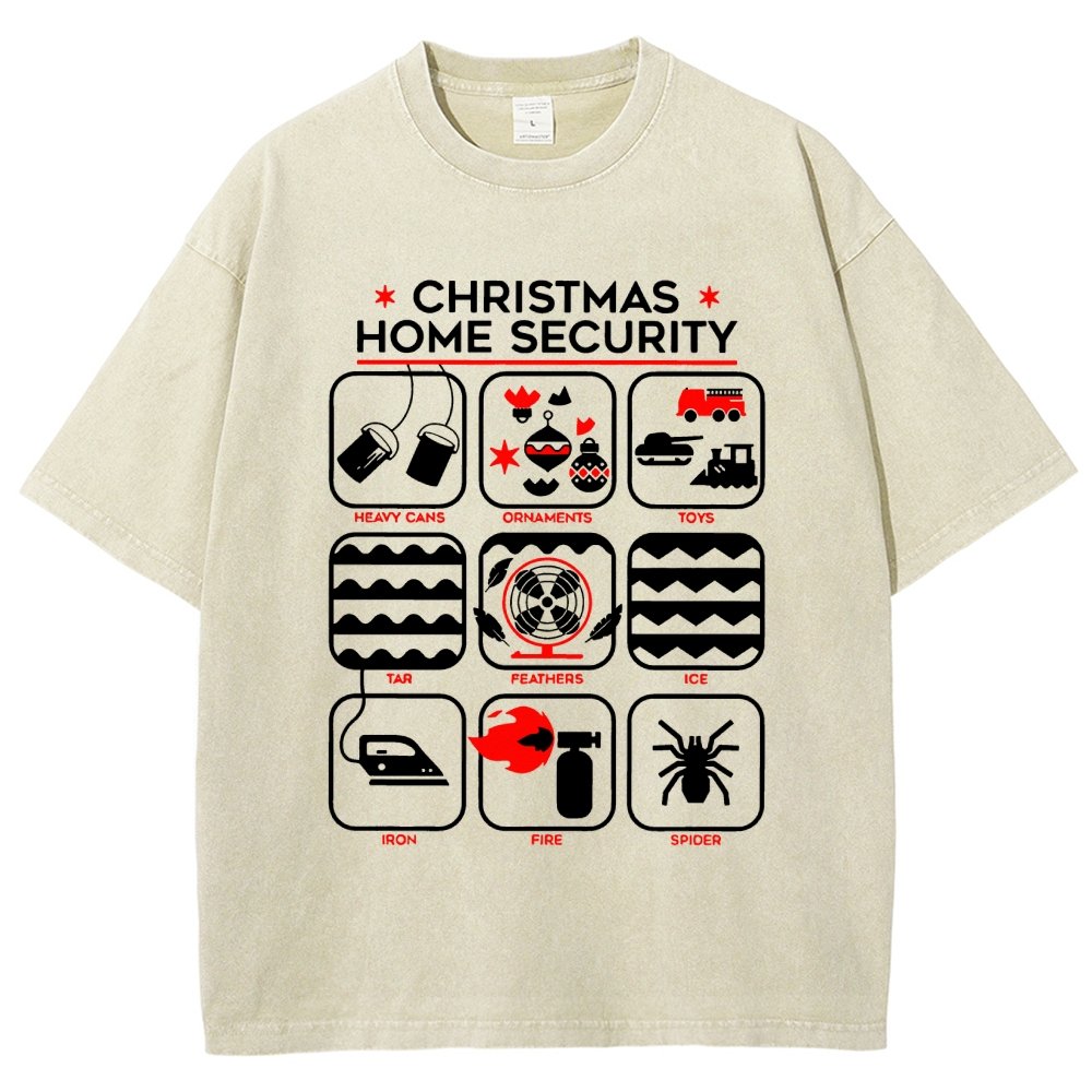 Christmas Home Security Vintage Distressed T-shirt