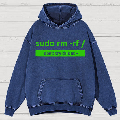 Sudo Linux Programming Command Nerd Vintage Distressed Hoodie