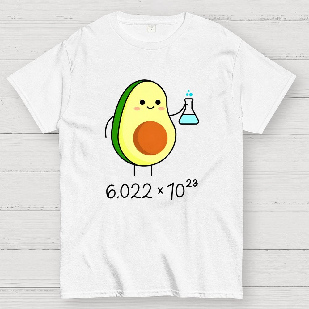 Avogadro's Number Pun. Cute Avocado Chemist Geek T-Shirt