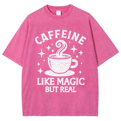 Caffeine Like Magic Vintage Distressed T-shirt