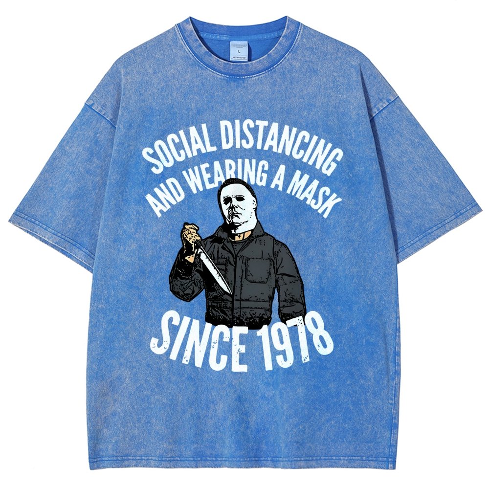 Maintain Social Distance Vintage Distressed T-shirt