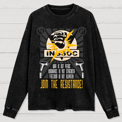 Join The Rebellion Washed Long Sleeve Tee