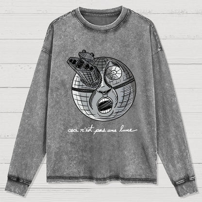 Ceci N’Est Pas Une Lune Washed Long Sleeve Tee