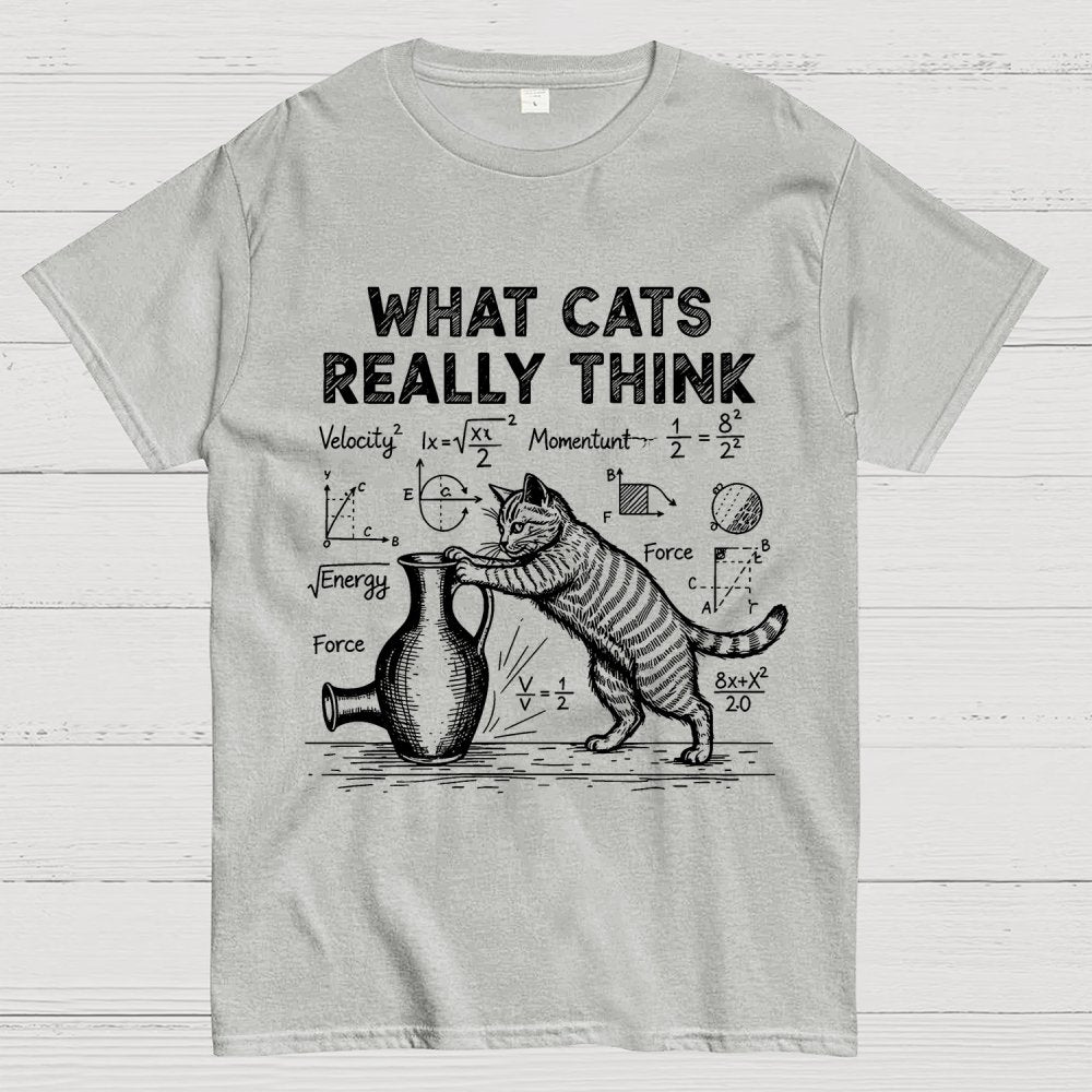 Funny Cat Physics  What Cats Really Think Geek T-Shirt