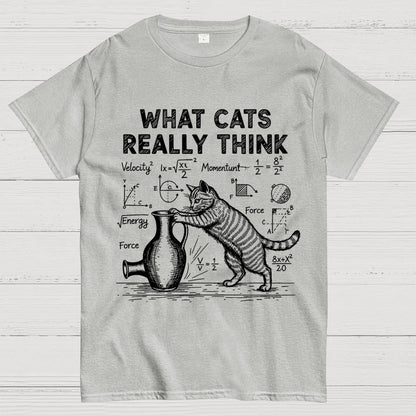 Funny Cat Physics  What Cats Really Think Geek T-Shirt