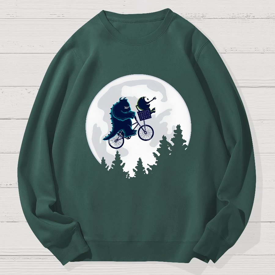 Ride Across The Moon Geek Cotton Sweatshirt