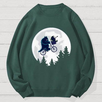Ride Across The Moon Geek Cotton Sweatshirt