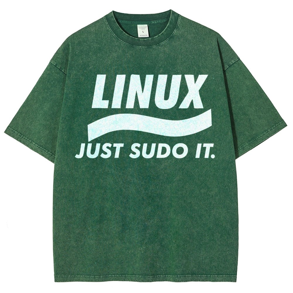 Linux Just Sudo It Vintage Distressed T-shirt
