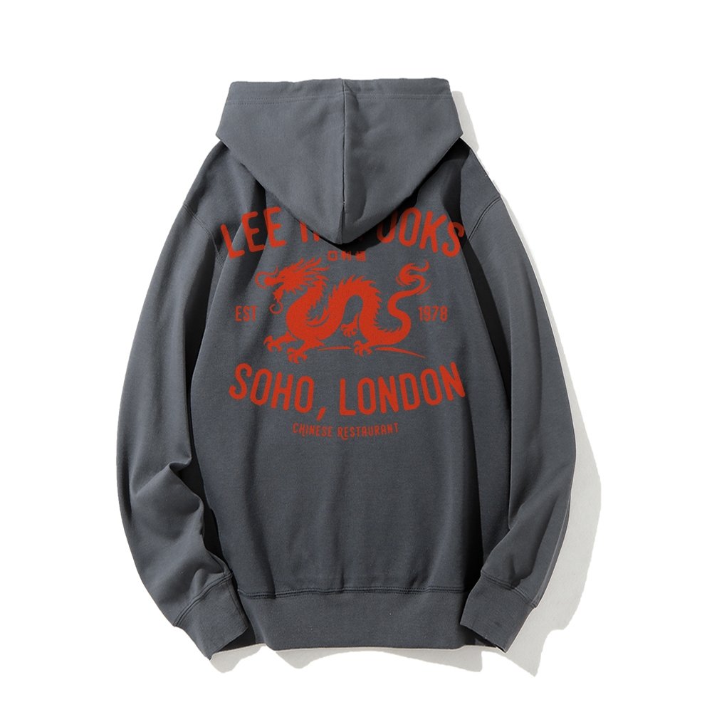 Lee Ho Fooks Printed Back Cotton Hoodie