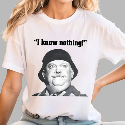 I Know Nothing Art Print Geek T-Shirt